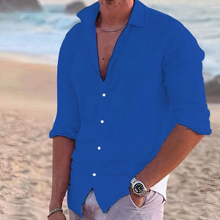 Linnen Overhemd Heren Casual Losse Fit