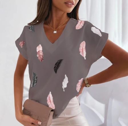 Afrikaanse T-shirt met V-hals Mode Design - Mode Vibes