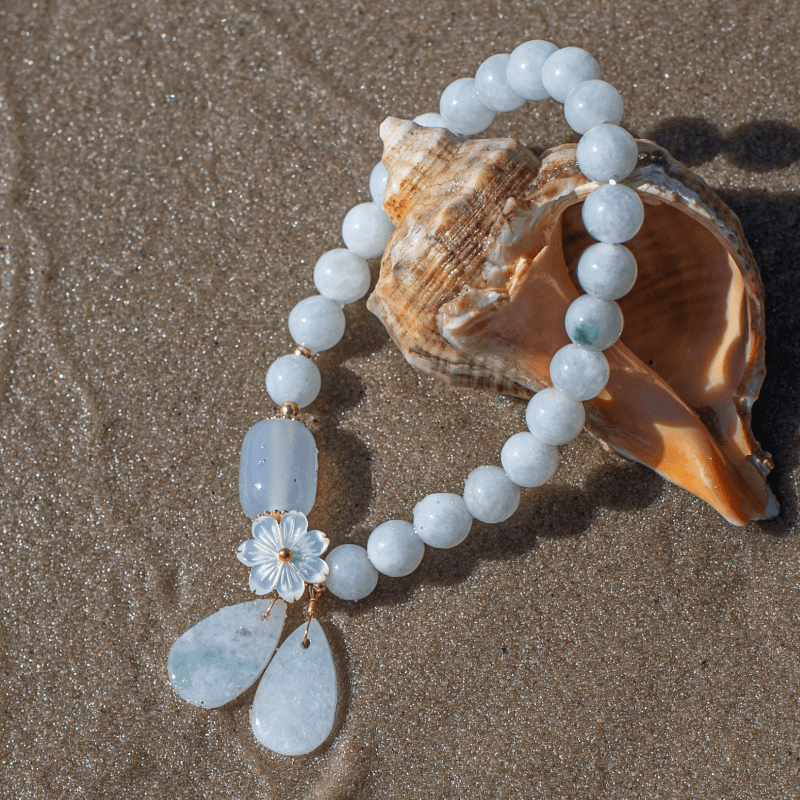 Jade Armband Serenity Ayana Met Zilveren Slotje