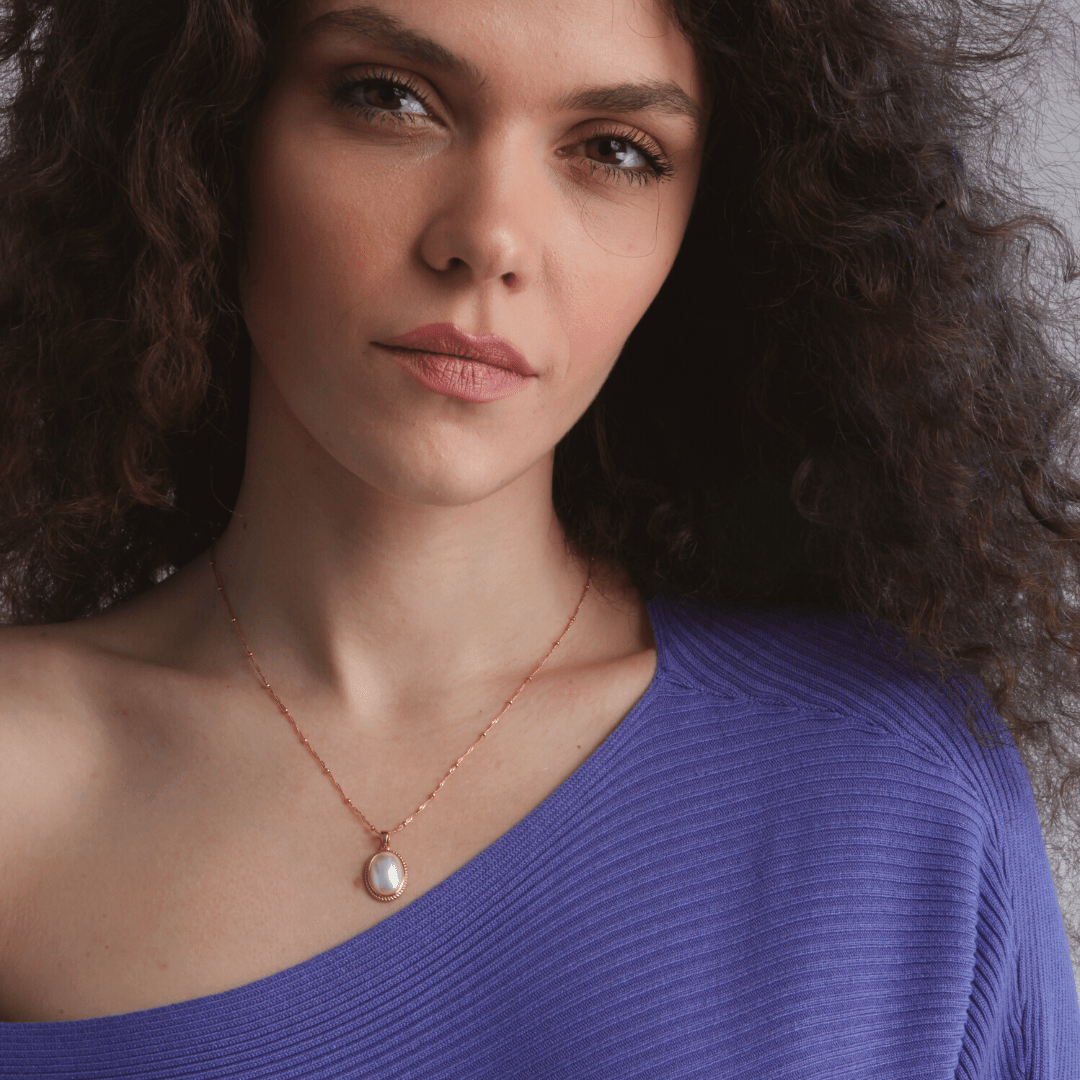 Gouden Ketting met Parel Simpele Vintage Stijl
