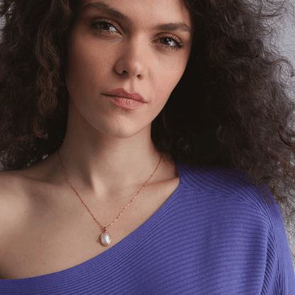 Gouden Ketting met Parel Simpele Vintage Stijl