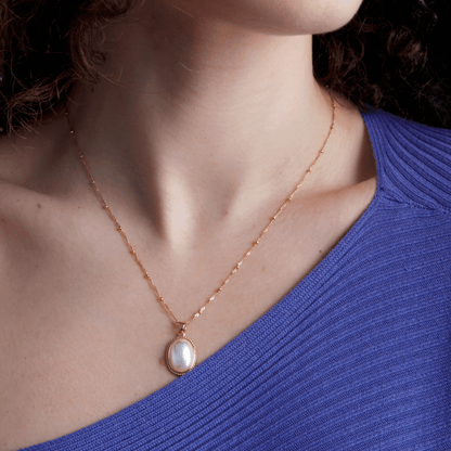 Gouden Ketting met Parel Simpele Vintage Stijl