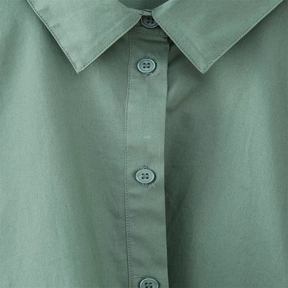 Dames Zomerse Poplin Blouse - Casual Chic met Knopen