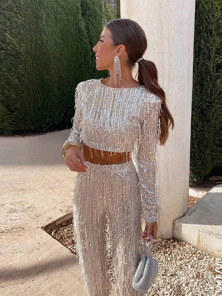 Glitter Pailletten Set Luxe Stralend Stijlvol - Mode Vibes
