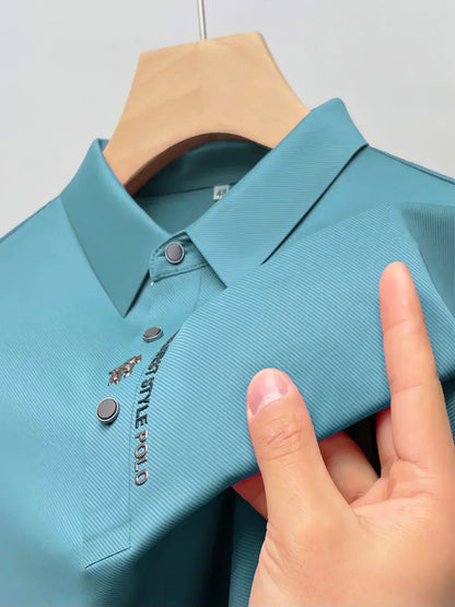 Heren Kreukvrije Polo – Comfortabele Stretch Polo T-Shirt