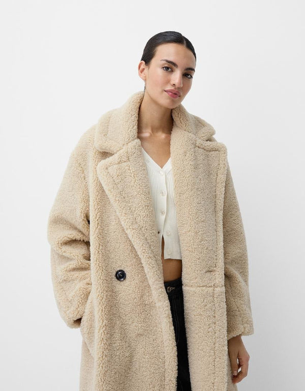 Teddy Damesjas Lange Oversized Zacht Winterjas - Mode Vibes