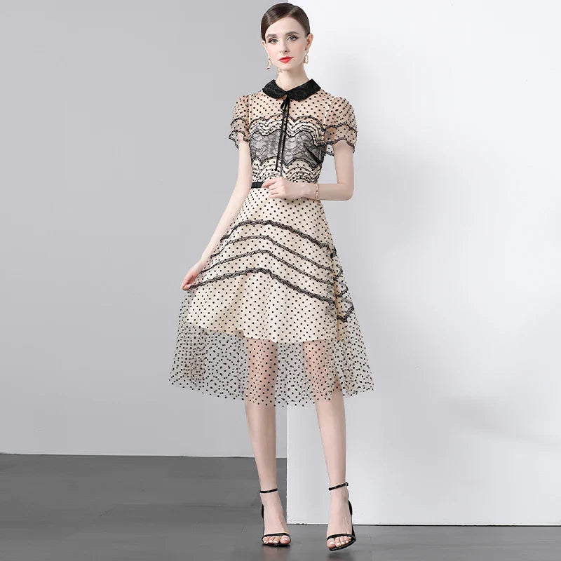 Betoverende Vrouwen Beading Doll Kraag Jurk