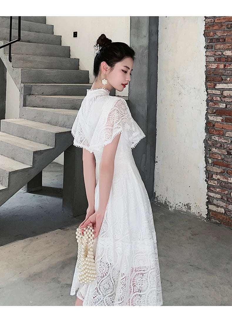Vintage elegante feestjurk met ruches van Tingfly