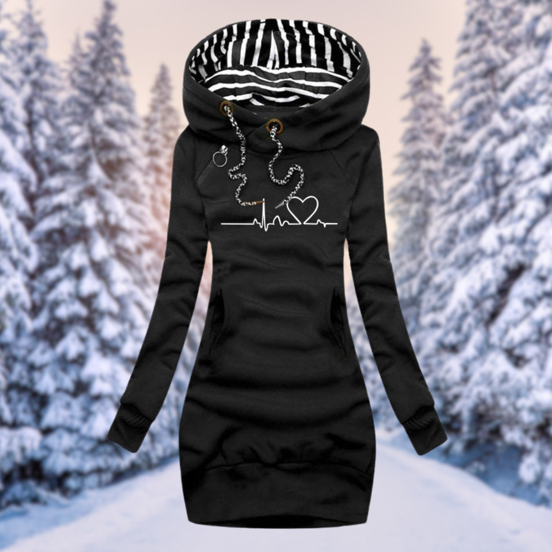 Hond Hoodie Jurk Winter Warm Comfortabel