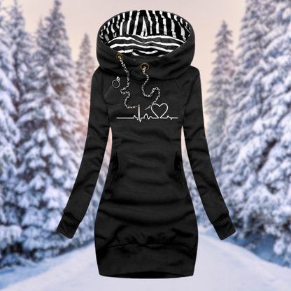 Hond Hoodie Jurk Winter Warm Comfortabel