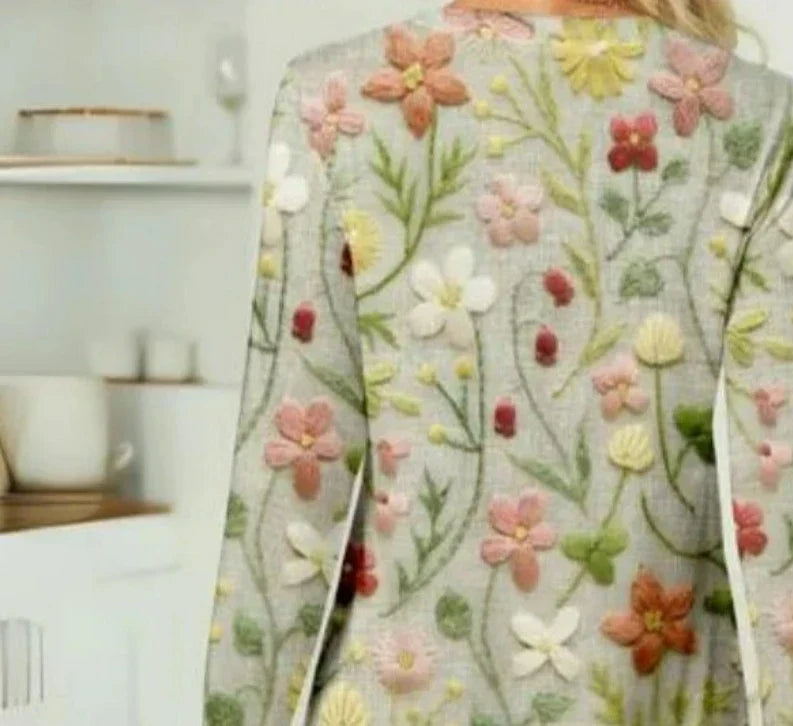 Dames Herfsttrui Lichte Kleur Losse Fit