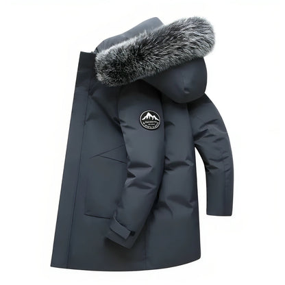 Warme Winterjas met Capuchon en Imitatiebont