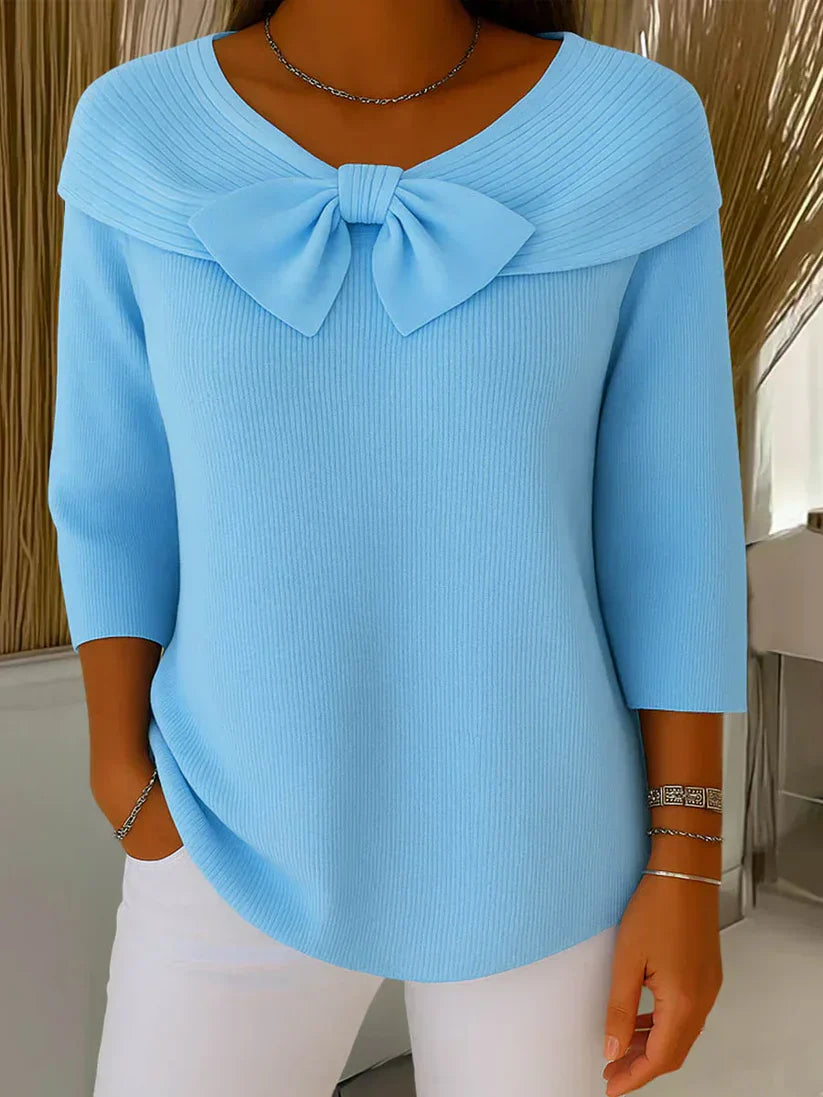 Dames Top met Strik Comfortabele Pasvorm - Mode Vibes