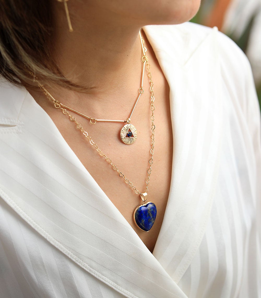 Ketting Lapis Beschermend Edelsteen Sieraad - Mode Vibes