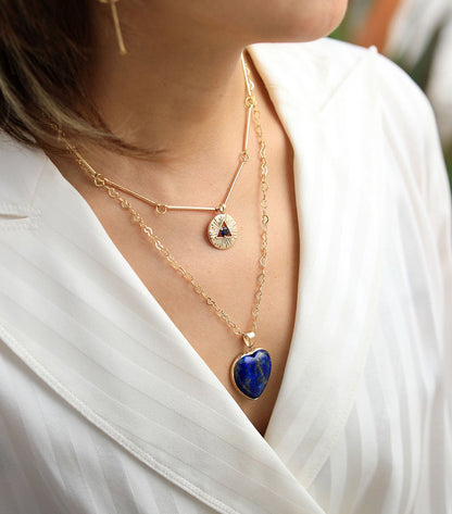 Ketting Lapis Beschermend Edelsteen Sieraad - Mode Vibes