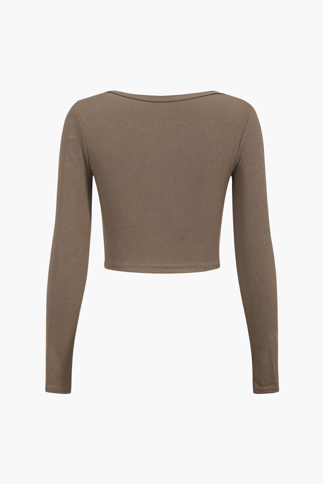 Vrouwelijk Langarmtop Asymmetrisch met Knopen en Cut-Out Details