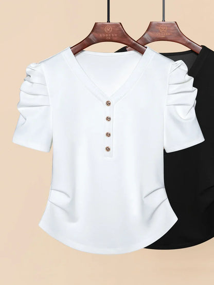 SoleilChic Zwarte Zomer T-Shirts