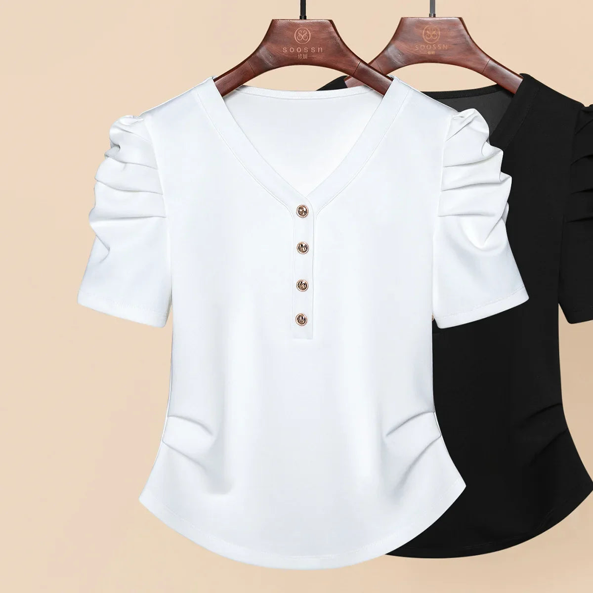 SoleilChic Zwarte Zomer T-Shirts