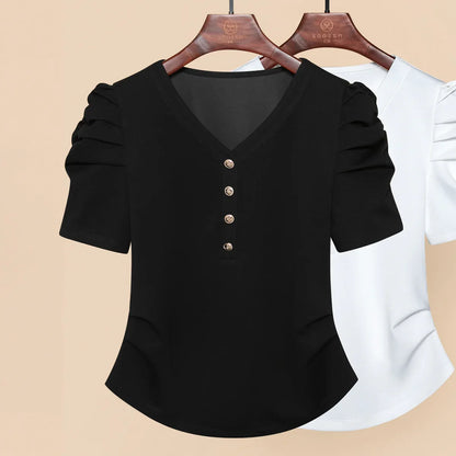 SoleilChic Zwarte Zomer T-Shirts