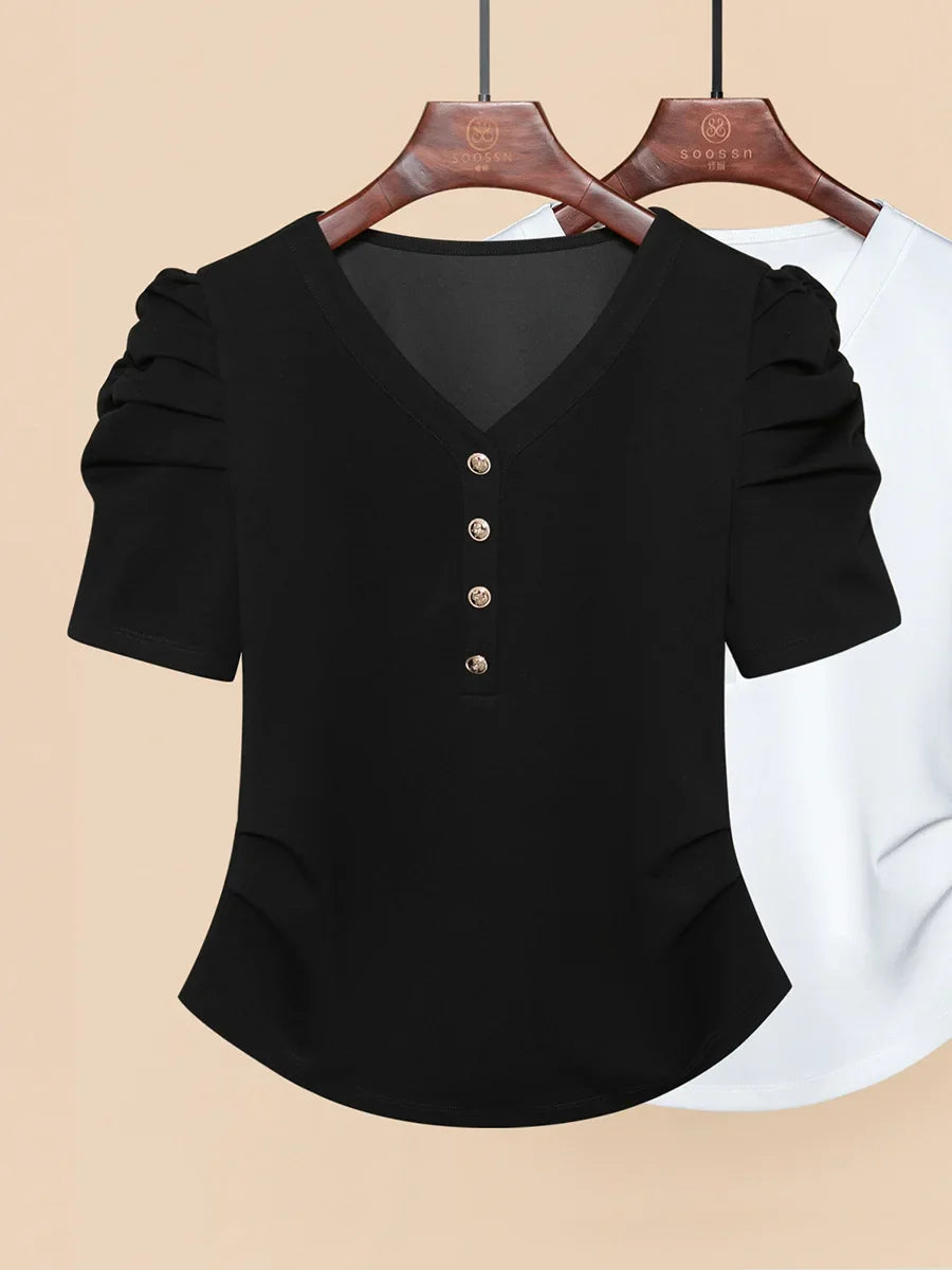 SoleilChic Zwarte Zomer T-Shirts