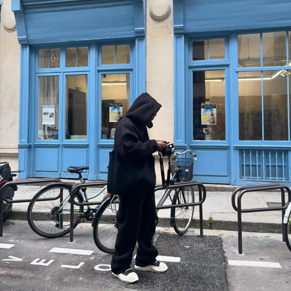 Tracksuit met hoodie en losse pasvorm