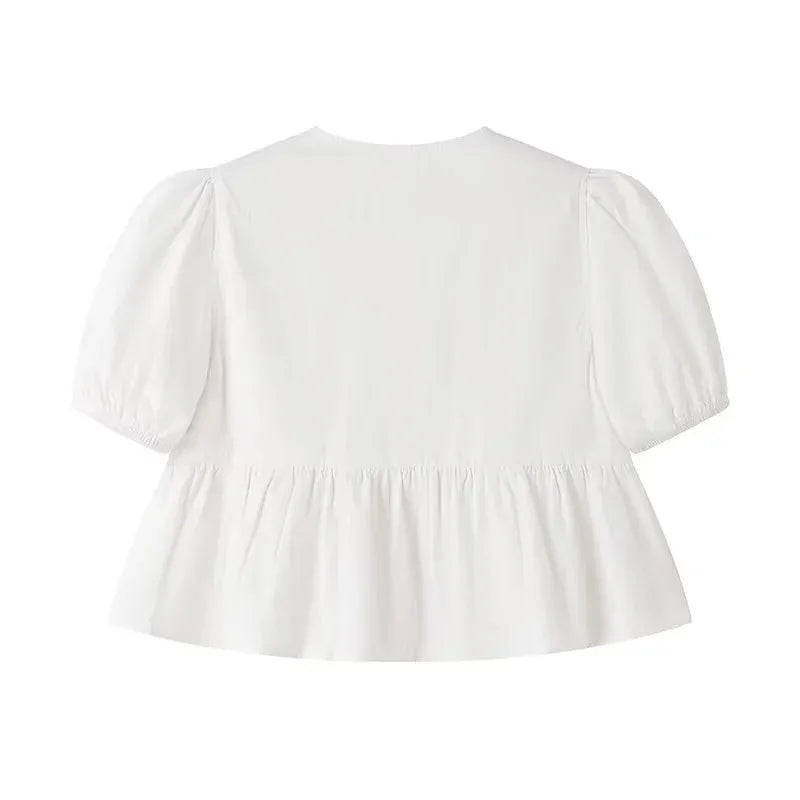 Paradise Bloom Witte Crop Top