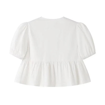 Paradise Bloom Witte Crop Top