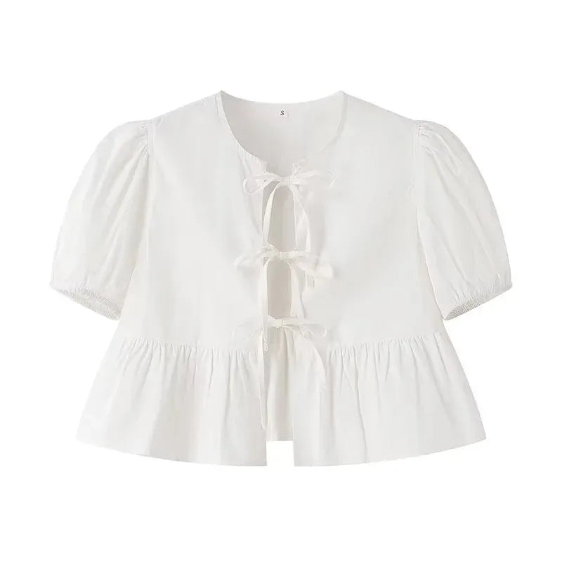 Paradise Bloom Witte Crop Top