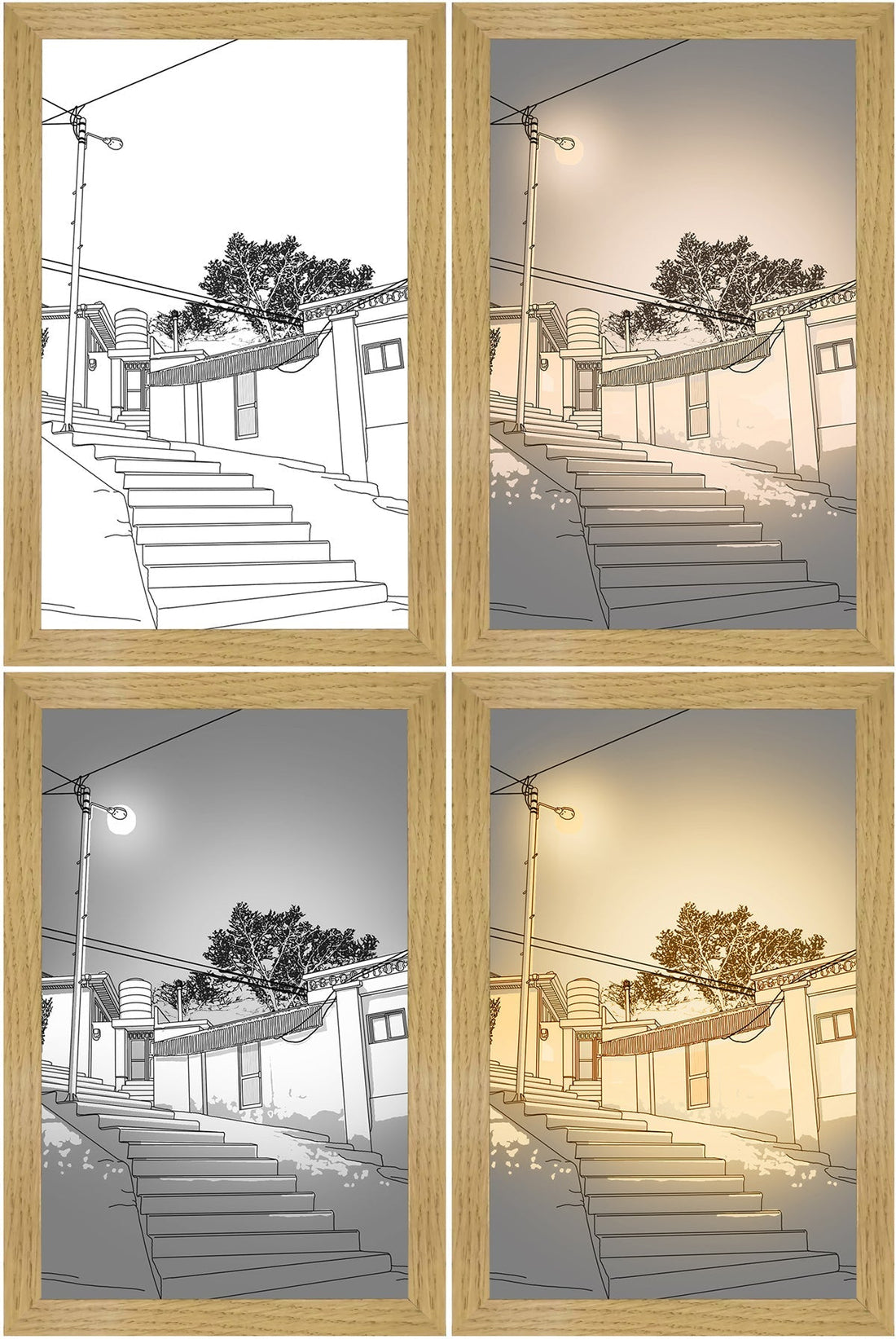 LED Kunstverlichting – Moderne Luminza Schilderij