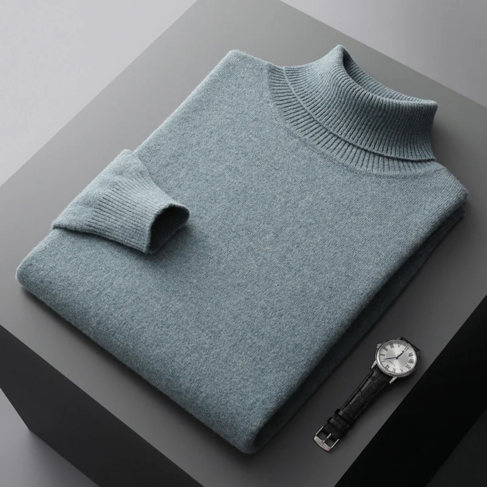 Trui met hoge turtleneck kraag en lange mouwen