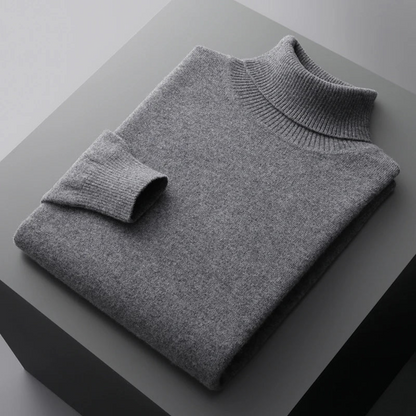 Trui met hoge turtleneck kraag en lange mouwen