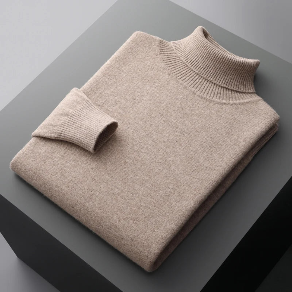 Trui met hoge turtleneck kraag en lange mouwen