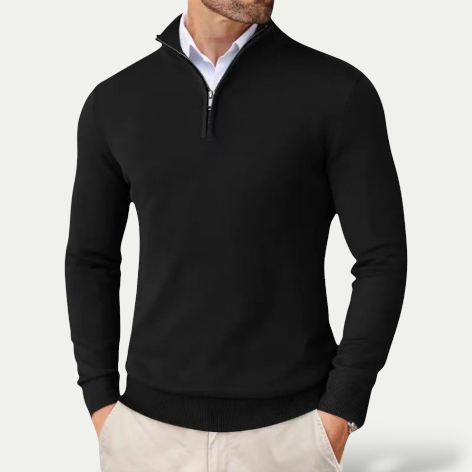 Kasjmier Trui Halve Rits Slim Fit Dame - Mode Vibes