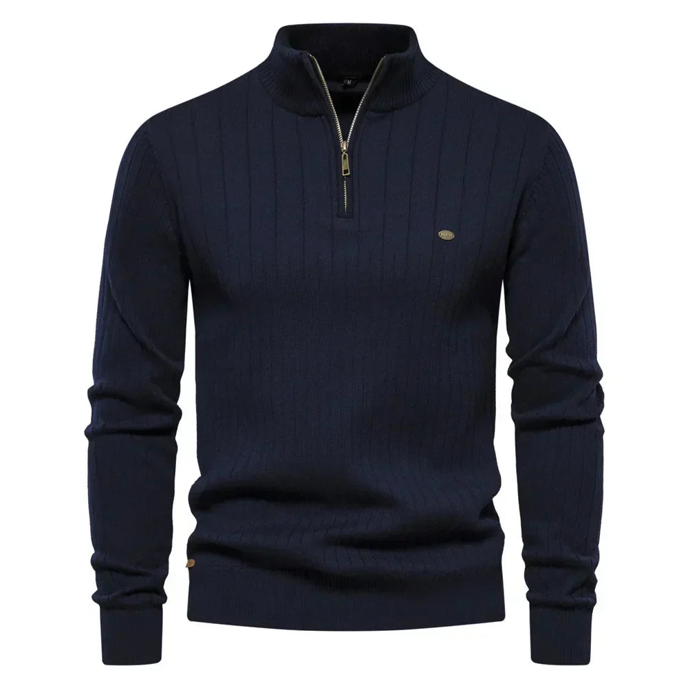 Herentrui Warm Half-zip Rits voor Winter - Mode Vibes