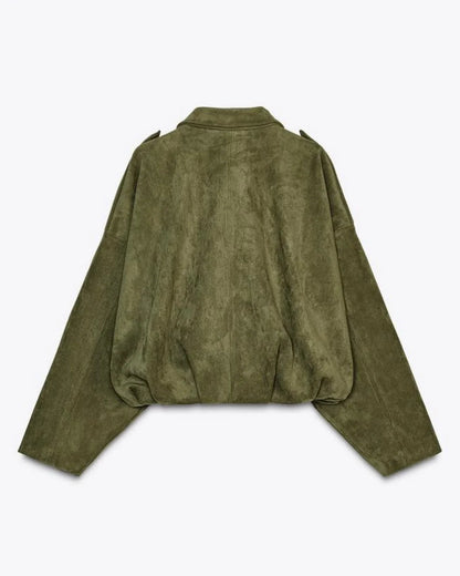 Tussenjas Dames | Oversized suede leren jas | Comfort & Bewegingsvrijheid