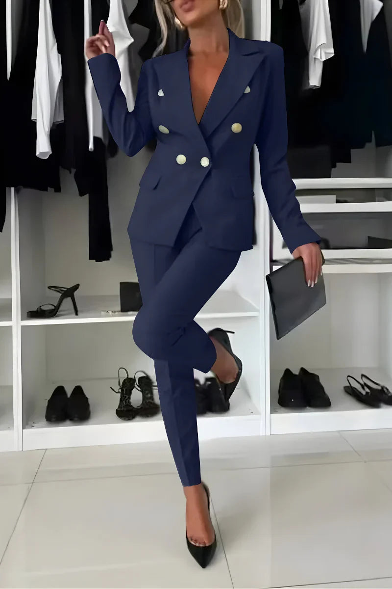 Tweedelig Pak Dames | Getailleerde Look & Slank Silhouet