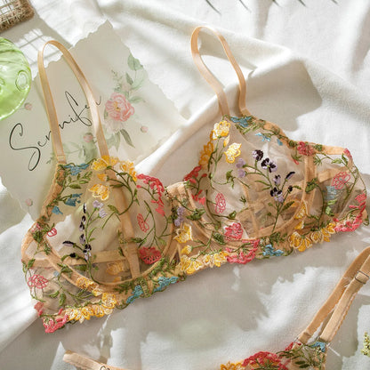 Kantige Lingerie Set Tweedelig met Borduurwerk