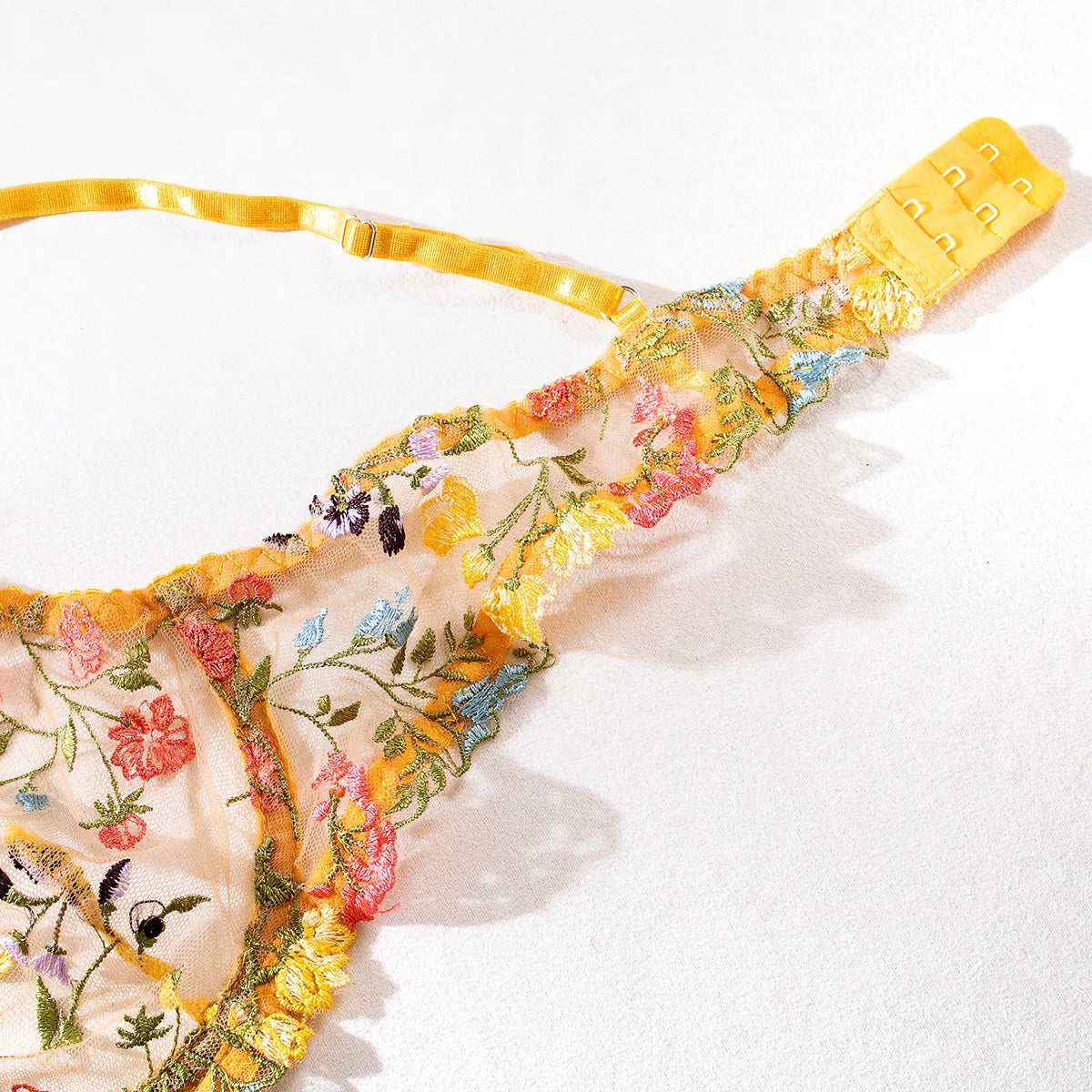 Kantige Lingerie Set Tweedelig met Borduurwerk