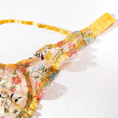 Kantige Lingerie Set Tweedelig met Borduurwerk
