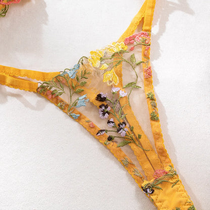 Kantige Lingerie Set Tweedelig met Borduurwerk