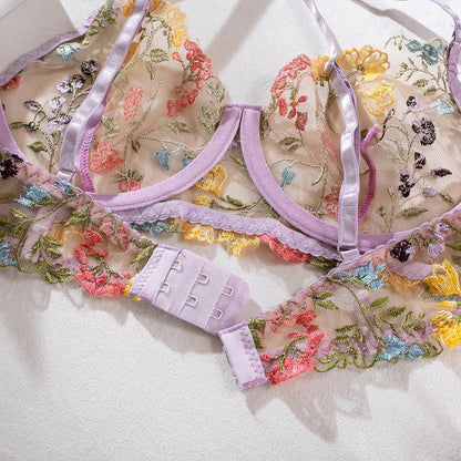 Kantige Lingerie Set Tweedelig met Borduurwerk