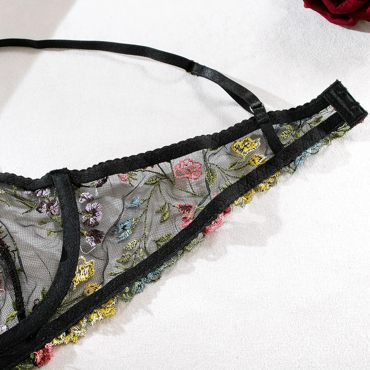 Kantige Lingerie Set Tweedelig met Borduurwerk