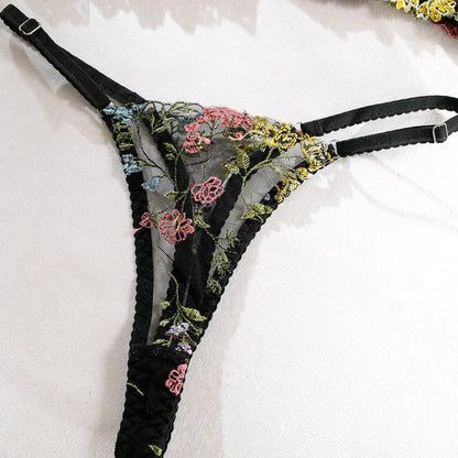 Kantige Lingerie Set Tweedelig met Borduurwerk