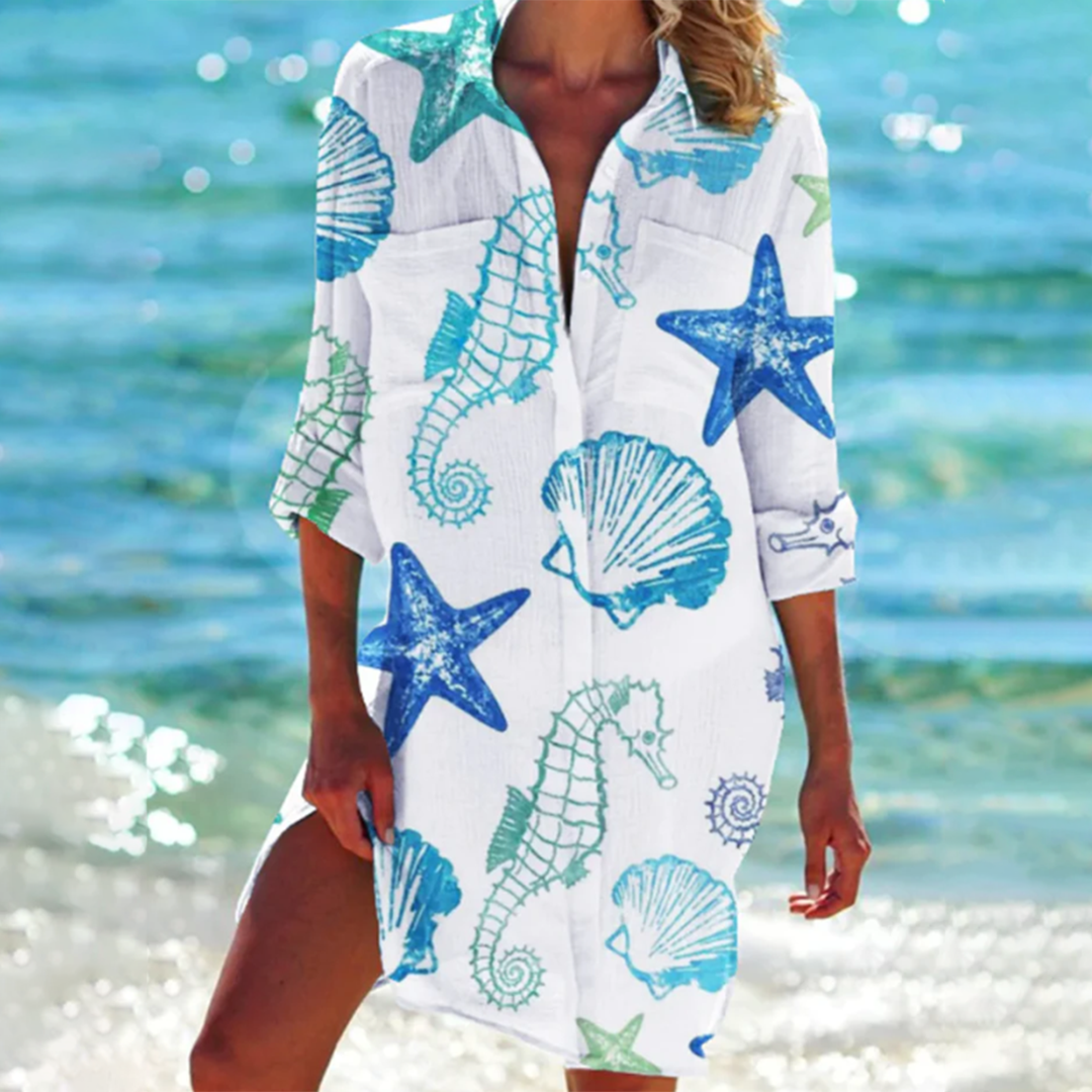 Abito Estivo Donna Valencia Classique – A-Line Multicolore in Cotone Leggero-2