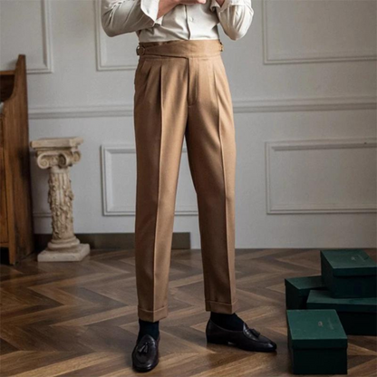 Heren Broek Vintage Plooi Stijl