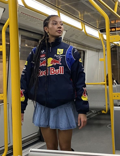Unisex jas met hoge kraag en volledige ritssluiting