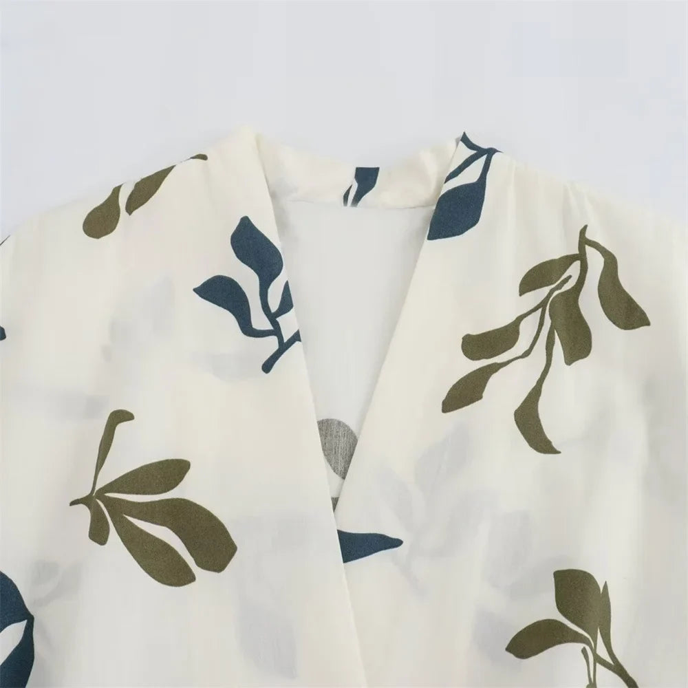 HelderHemel Zomerjurk Met Poplin Print