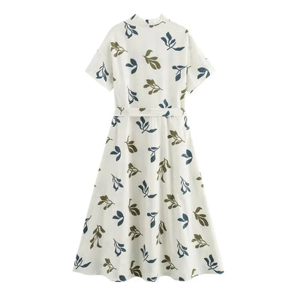 HelderHemel Zomerjurk Met Poplin Print