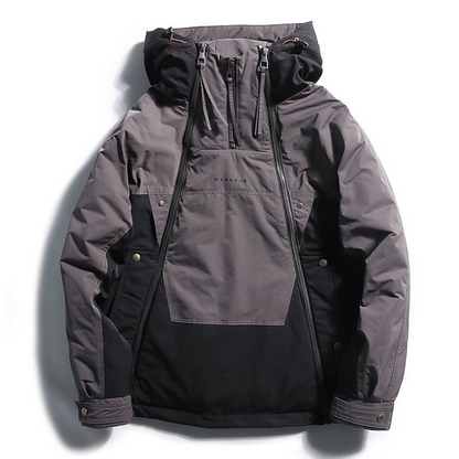 Heren Winterjas Dubbele Rits Waterdicht Warm Isolatie