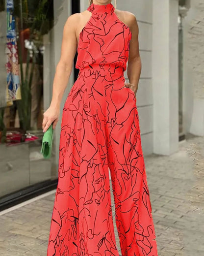 Halter Jumpsuit Trendy Stijlvol Zomerjurk
